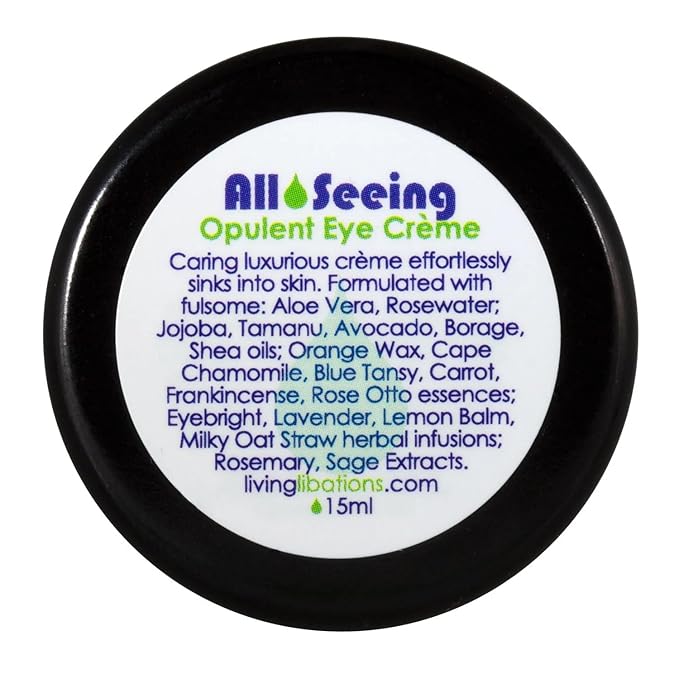 Living Libations - Organic All Seeing Opulent Eye Crème | Natural, Wildcrafted, Vegan Clean Beauty (0.5 fl oz | 15 mL)-VivaGrace Women