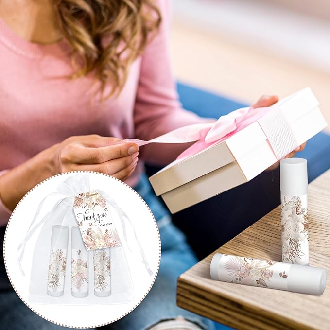 50 Set Employee Appreciation Gifts Bulk Baby Shower Favors Lip Balms Bulk Thank You Gifts Wedding Bridal Shower Bachelorette Gifts Prizes for Guests Women Teacher Coworker Nurse(BOHO)-VivaGrace Women