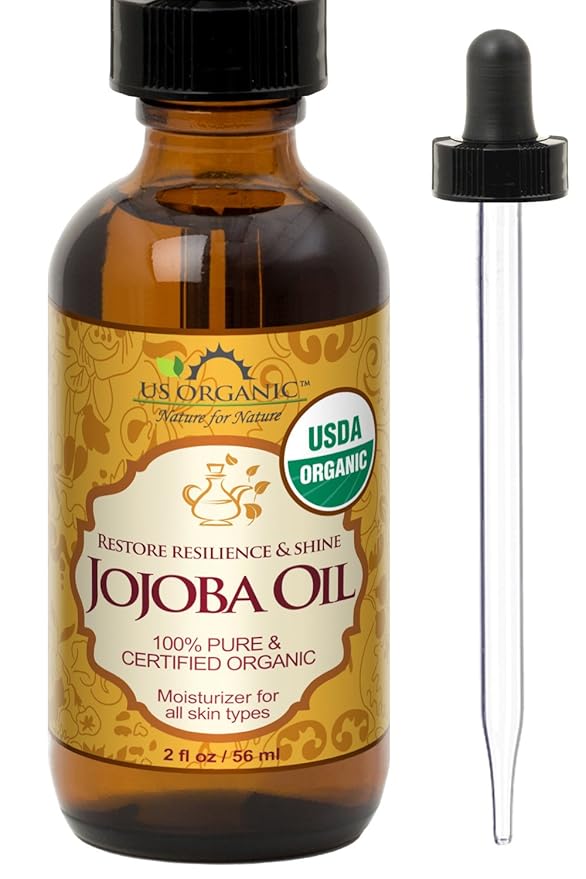 US Organic Jojoba Oil, USDA Certified Organic,100% Pure & Natural, Cold Pressed Virgin, Unrefined, Haxane Free, Sourced from Middle East directly (Small (2oz, 56ml))-VivaGrace Women