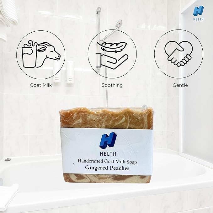 Spa Kit Birthday Box with Loofah Body Brush Gingered Peaches Goat Milk Soap, Orange-VivaGrace Women