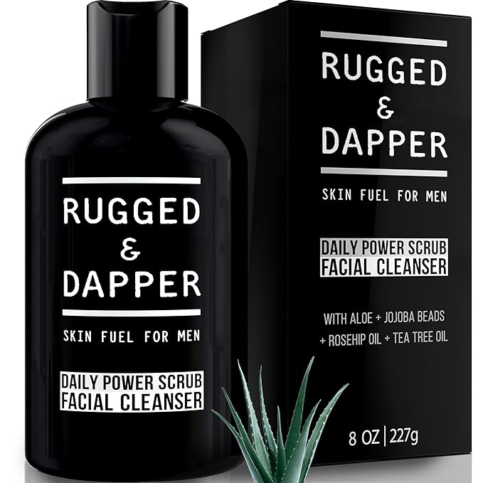 Premium Daily Power Scrub | 8 oz | Exfoliating Mens Face Wash | Deep Cleans + Prevents Breakouts | Face Wash Men's | Natural Ingredients | Made in USA-VivaGrace Women
