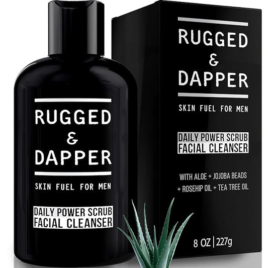 Premium Daily Power Scrub | 8 oz | Exfoliating Mens Face Wash | Deep Cleans + Prevents Breakouts | Face Wash Men's | Natural Ingredients | Made in USA-VivaGrace Women
