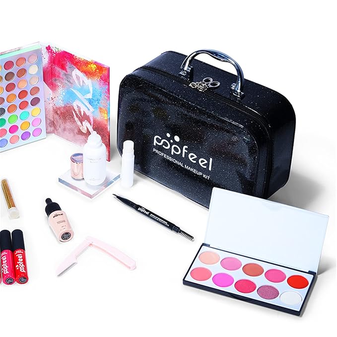 Multi-purpose Makeup Kit All-in-One Makeup Gift Set Colours Mix Eyeshadow Concealer Lip Gloss Pressed Powder and Powder Blusher Cosmetic Makeup Palette Set Kit #096-VivaGrace Women