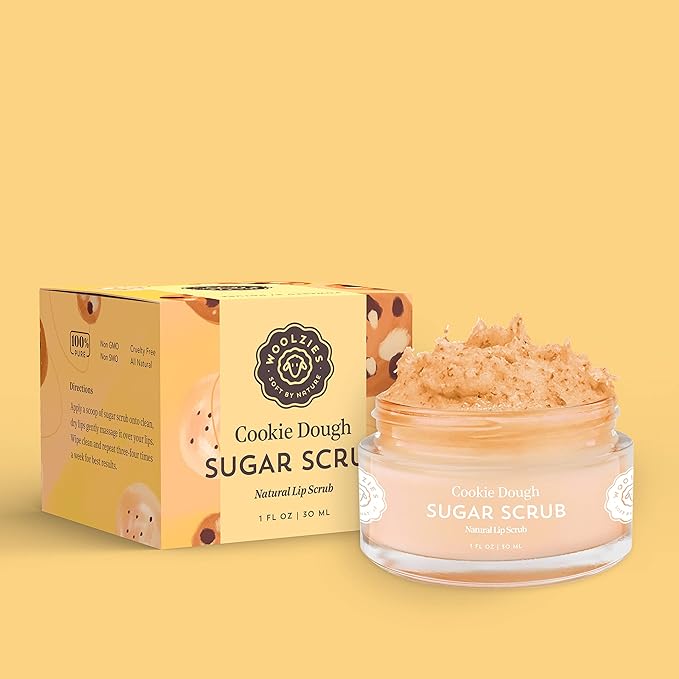 Sugar Lip Scrub | Ultra-Hydrating Exfoliator & Moisturizer for Dry or Chapped Lip | Shea Butter and Raw Sugar Scrubs | Pure & Natural | 1 Fl Oz (Cookie Dough)-VivaGrace Women