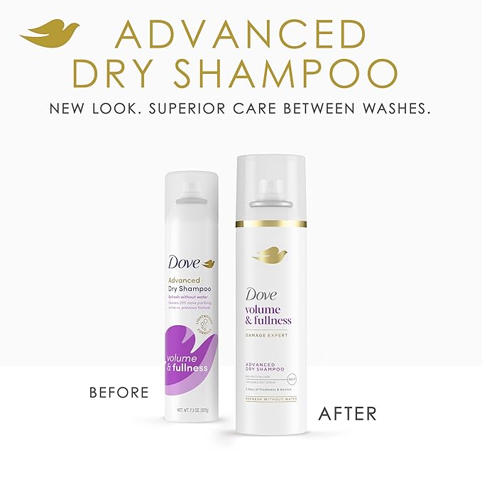 Dove Dry Shampoo for 2 Count for Oily Hair Volume & Fullness for Refreshed Hair 5 oz-VivaGrace Women