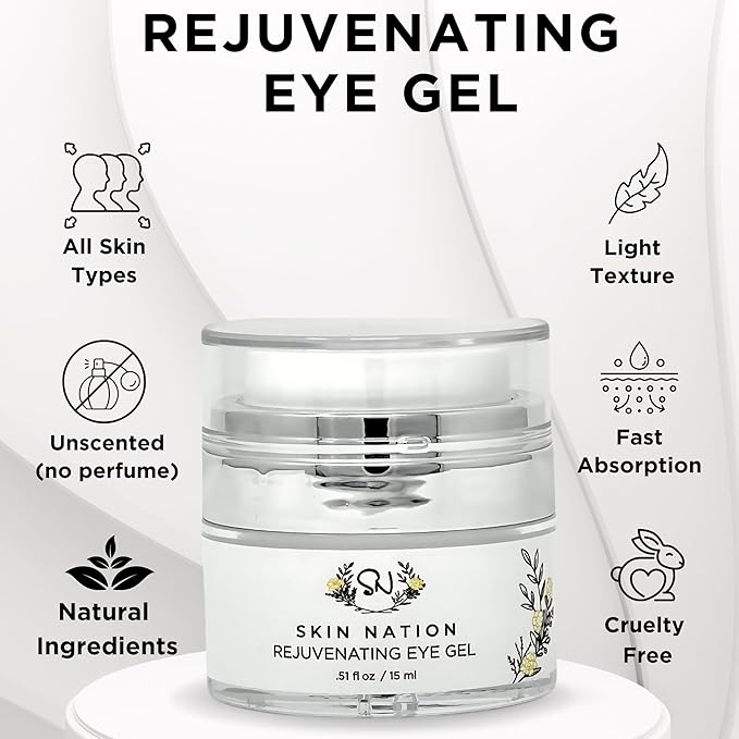 Revitalizing Under Eye Cream, Under Eye Brightener with Plant Based Actives that Boosts Collagen, Eye Cream for Dark Circles Diminishes Fine Lines and Creates Firm Radiant Skin, Eye Cream Anti Aging-VivaGrace Women
