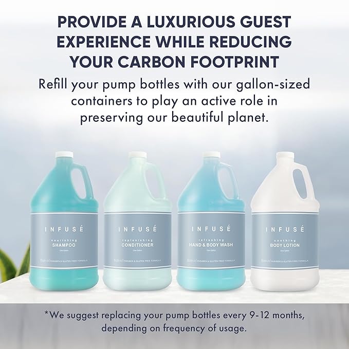 A 20 Piece Ecobox All-In-Kit of our Infuse | White Tea and Coconut Soap | 6 Shampoo, 4 Conditioner, 6 Body Wash & 4 Lotion | 10.14 oz Hotel Soaps and Toiletries Bulk | Personal Care Products-VivaGrace Women