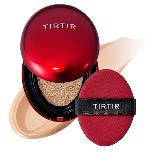 TIRTIR Mask Fit Red Cushion Foundation | Japan's No.1 Choice for Glass skin, Long-Lasting, Lightweight, Buildable Coverage, Semi-Matte (25N Mocha, 0.63 Fl Oz (Pack of 1))-VivaGrace Women