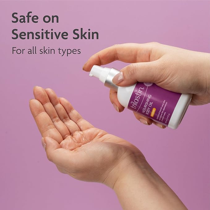 TriLASTIN Belly Oil (3.4oz), Stretch Mark Oil, Belly Oil for Pregnant Women, Serum for Scars and Stretchmarks, Body Oil, Paraben-Free and Hypoallergenic-VivaGrace Women