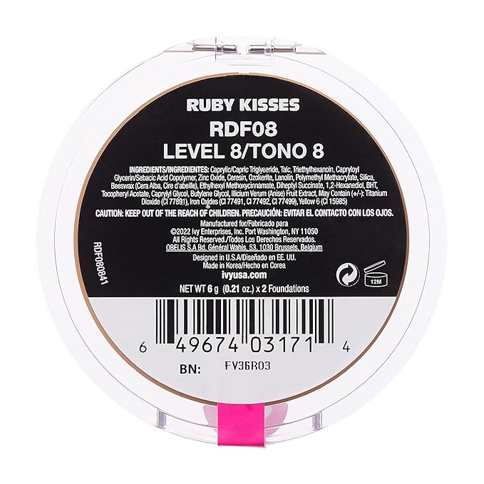 Ruby Kisses 3D Face Creator Cream Foundation & Concealer, 12 Hours Long Lasting, Medium to Full Coverage, Non-Greasy, Ideal for Makeup & Contour Palette (Level 8)-VivaGrace Women
