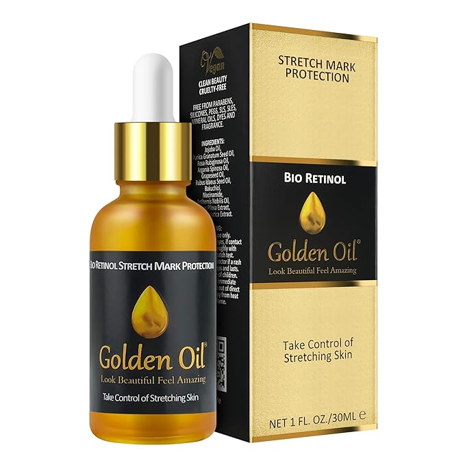 Stretch Mark & Scar Treatment & Protection– Bio Retinol Face & Body Oil for Treating Scars, Stretchmarks & Uneven Skin Tone. Contains Bakuchiol, Essential Vitamins & Nourishing Oils - 1.0 Fl Oz-VivaGrace Women