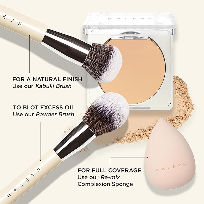 HALEYS Re-cover Matte Weightless Powder Foundation (2.15), Buildable, Medium to Full Coverage, Oil-Control, All-day Comfort Wear, Longwear, Nourishing, V + CF-VivaGrace Women