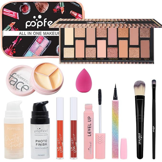 Makeup Kit for Women Full Kit, All-in-one Makeup Gift Set, Include Eyeshadow Palette, Lip Gloss, Foundation, Concealer, Mascara, Makeup Brush-VivaGrace Women