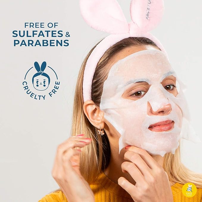 FACETORY K Beauty Face Mask Skin Care - OH MY GOODNESS REJUVENATING SNAIL Sheet Mask with Snail Essence & Hyaluronic Acid | Hydrate, Soothe, Seal in Moisture (10 Pack)-VivaGrace Women