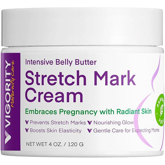 Stretch Mark Cream for Pregnancy: Stretch Mark Treatment - Belly Butter For Pregnant Women - Massage Lotion To Prevent And Repair Maternity Stretch Marks Scar - 4 Oz-VivaGrace Women