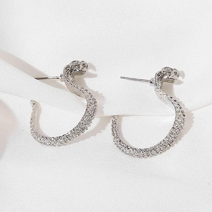 Vintage Snake Studs Earrings Gold Snake Dangle Earrings Animal Serpent Earrings Punk Cool Snake Earrings Jewelry for Women Girls Gifts-VivaGrace Women