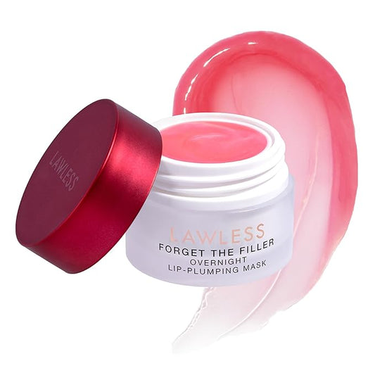 LAWLESS Forget the Filler Lip Mask - Cherry Vanilla - Premium Overnight Lip Plumping Treatment with Natural Ingredients Designed to Plump, Hydrate, and Smooth Lips - 0.28 oz-VivaGrace Women