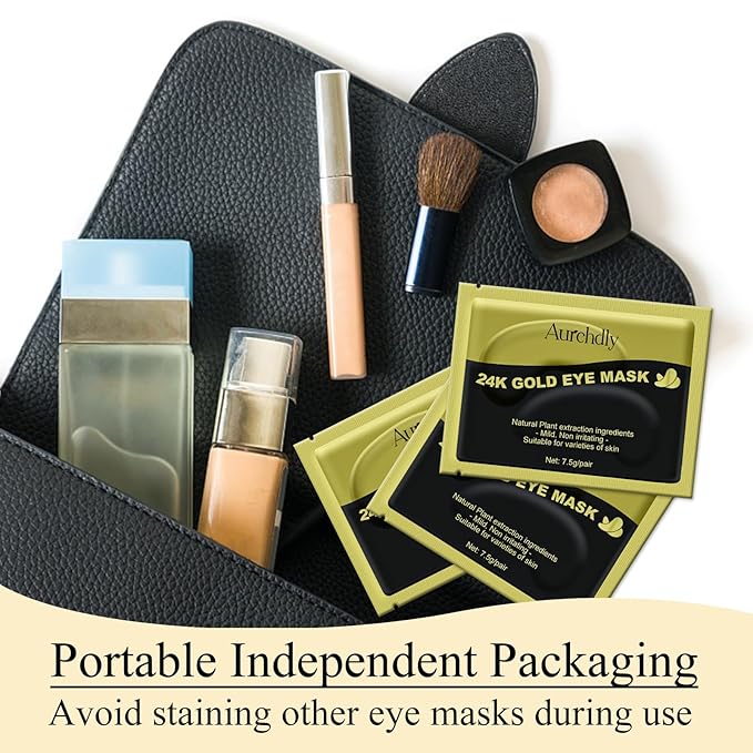 Under Eye Patches(30 Pairs), 24K Gold Eye Mask for Dark Circles, Puffy Eyes and Wrinkles, with Hyaluronic Acid & Collagen-VivaGrace Women