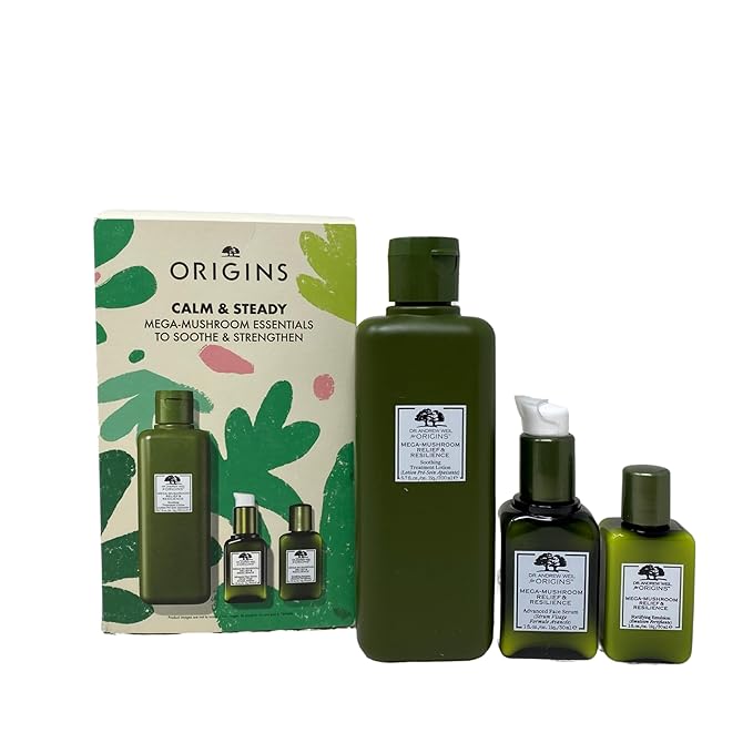 Origins Calm & Steady Mega-Mushroom Essentials To Soothe & Strengthen-VivaGrace Women