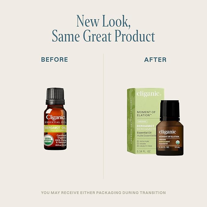 Cliganic Organic Bergamot Essential Oil, 100% Pure Natural for Aromatherapy | Non-GMO Verified (Packaging May Vary)-VivaGrace Women