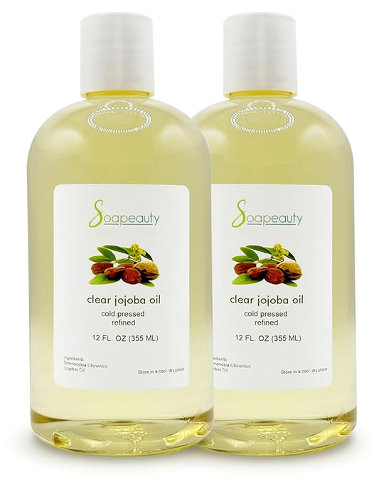 Soapeauty Clear Jojoba Oil | 100% Pure & Natural | Refined, Cold Pressed, Hexane Free | Moisturizing Oil for Skin, Face, Hair & Nails | 24 fl oz (2 * 12 fl oz)-VivaGrace Women