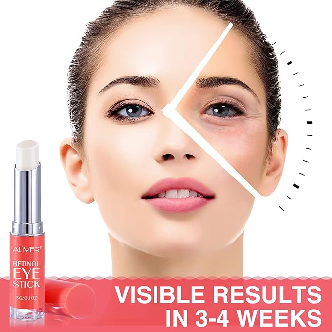 Retinol Eye Stick, Retinol Eye Cream for Dark Circles and Puffiness, Under Eye Cream, Eye Brightener Stick, Reduce Wrinkles Fine Lines and Bags under Eyes Brighte Hydrate & Firm Eyes-VivaGrace Women