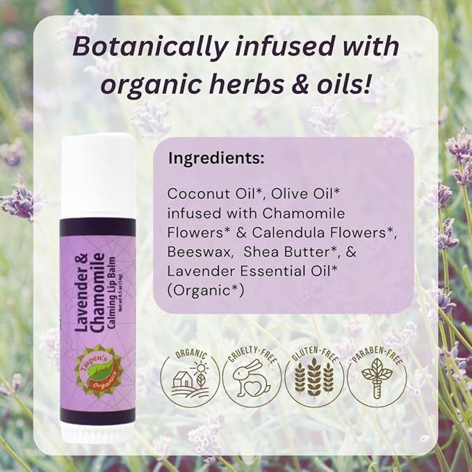 Intensive Hydration Lip Balm - All Natural Lip Balms & Moisturizers- Soothing Relief - Large Size - Cruelty-Free (Lavender)-VivaGrace Women