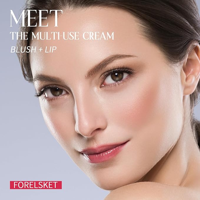 Blush Stick, Cream Blush for Cheeks and Lip Tint, Dewy Finish, Buildable & Blendable Color, Lightweight & Long-Lasting Formula | Cool Pink, 0.53fl.Oz-VivaGrace Women