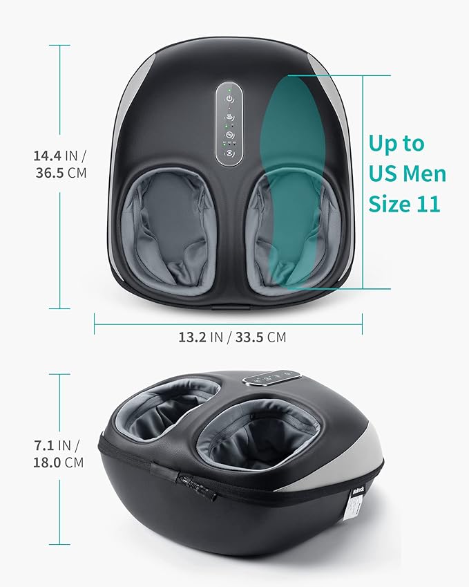 Nekteck Shiatsu Foot Massager with Heat for Neuropathy & Plantar Fasciitis, Electric Heated Feet Massager Machine for Pain Relief & Circulation, Birthday Christmas Gifts for Women Men Mom Dad Him Her-VivaGrace Women