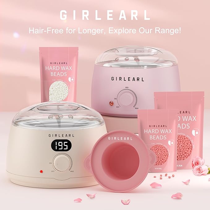 1lb Wax Beads for Hair Removal - Unscented Hard Wax Beads Refill for Professional Full Body Waxing - Ideal for Facial, Brazilian Bikini, Legs, and Underarms at Home for Women and Men (White)-VivaGrace Women