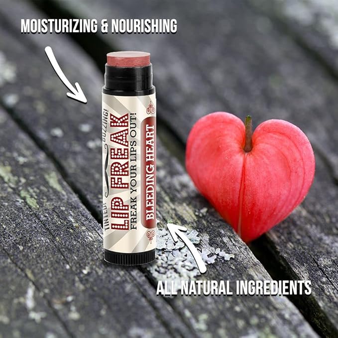 Doctor Lip Bang's BUZZING Lip Balm | Lip Freak| 100% All Natural | Cruelty Free | Bleeding Heart | 2 Pack-VivaGrace Women