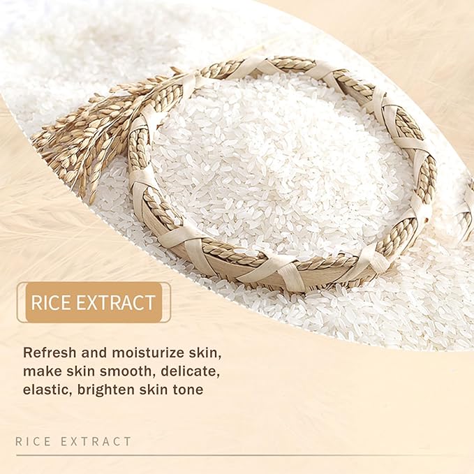 Skincare Gifts for Teenage Girls - Rice Raw Pulp Skin Care Sets & Kits - 5PCS Pamper Gifts for Women with Facial Cleanser-Eye Cream-Face Serum-Mask*2PCS - Gift Set for Firming Hydrating Skin-VivaGrace Women