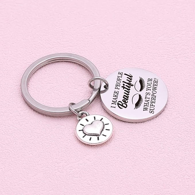 Beauty Salon Jewelry Lash Girl Gift Make Up Artist Gift Lash Girl Keychain Beautician Keychain Eye Lash Artist Gift Eyelash Keychain Beautician Appreciation Gift-VivaGrace Women