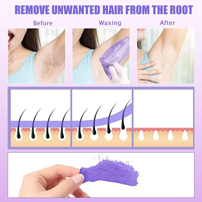 Waxing Kit - TIKESI Wax Warmer for Hair Removal, Hard Wax Kit with 14oz 5 Bags Hard Wax Beans for Full Body, Legs, Face, Eyebrows, Bikini, Brazilian Waxing Kit for Women Men-VivaGrace Women