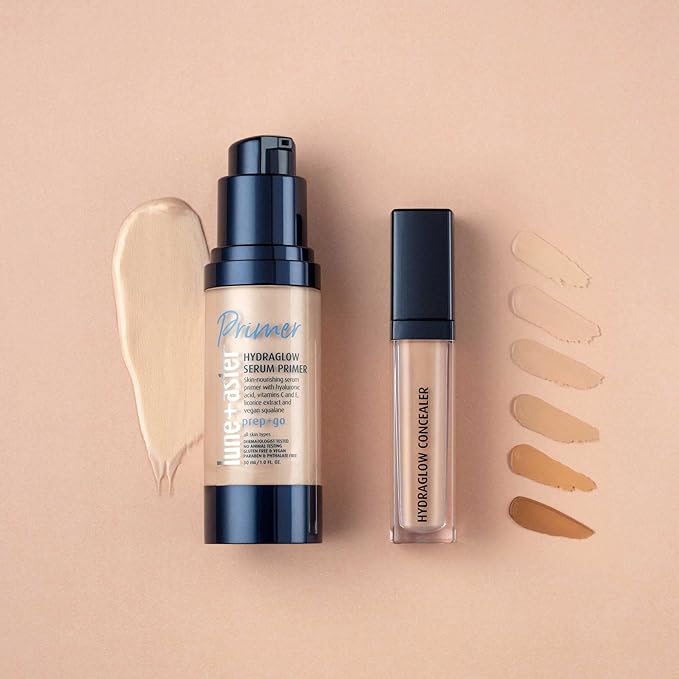 Lune+Aster HydraGlow Concealer - Deep Almond - This medium to full coverage, skin-nourishing concealer hides dark undereye circles, blemishes, redness and other imperfections.-VivaGrace Women