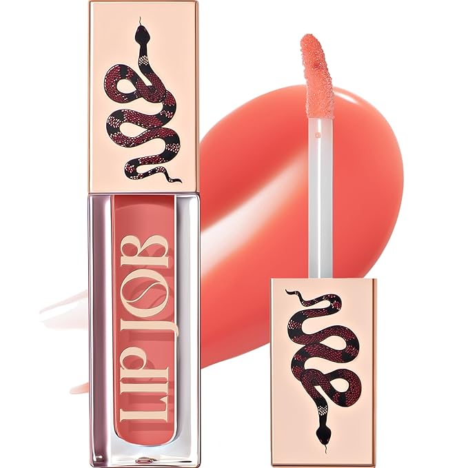 Lip Plumper Gloss Lip Job - Plumping Lip Gloss with Glossy Finish - Lip Pump Gloss with Hydrating & Smoothing Formula - 0.14 Fl Oz (Slinky Silk)-VivaGrace Women