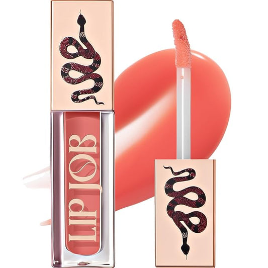 Lip Plumper Gloss Lip Job - Plumping Lip Gloss with Glossy Finish - Lip Pump Gloss with Hydrating & Smoothing Formula - 0.14 Fl Oz (Slinky Silk)-VivaGrace Women