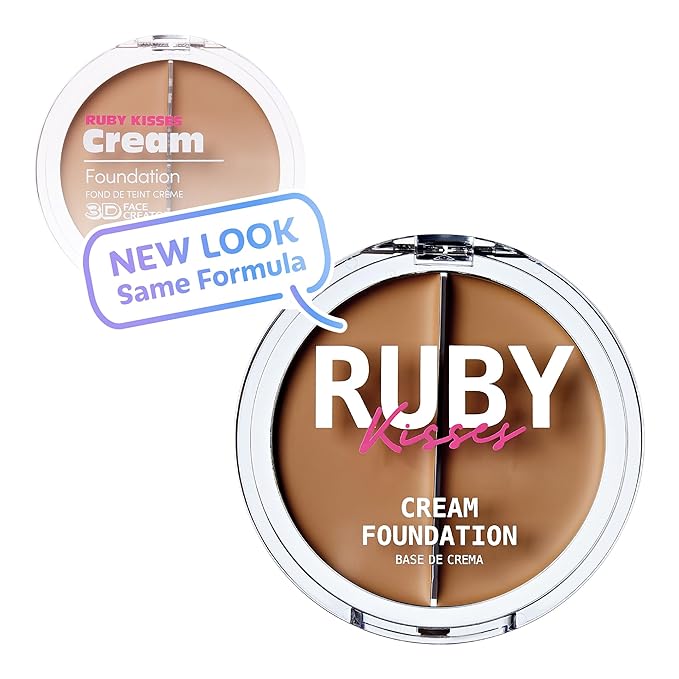 Ruby Kisses 3D Face Creator Cream Foundation & Concealer, 12 Hours Long Lasting, Medium to Full Coverage, Non-Greasy, Ideal for Makeup & Contour Palette (Level 8)-VivaGrace Women