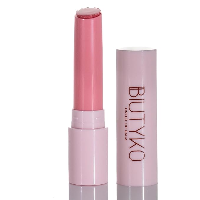 Lip Balm Hydrating for Dry and Chapped Lips Tinted Subtle Color Non-Sticky Juicy Finish | Pink, 1 Count (Pack of 1)-VivaGrace Women