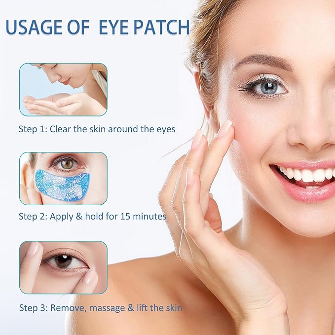 Under Eye Patches For Dark Circles, 12 Pairs Collagen Eye Patches, Natural Marine Collagen Under Eye Patches, Dark Circle Eye Patches, Undereye Mask For Dark Circles, Wrinkles & Eye Bags-VivaGrace Women