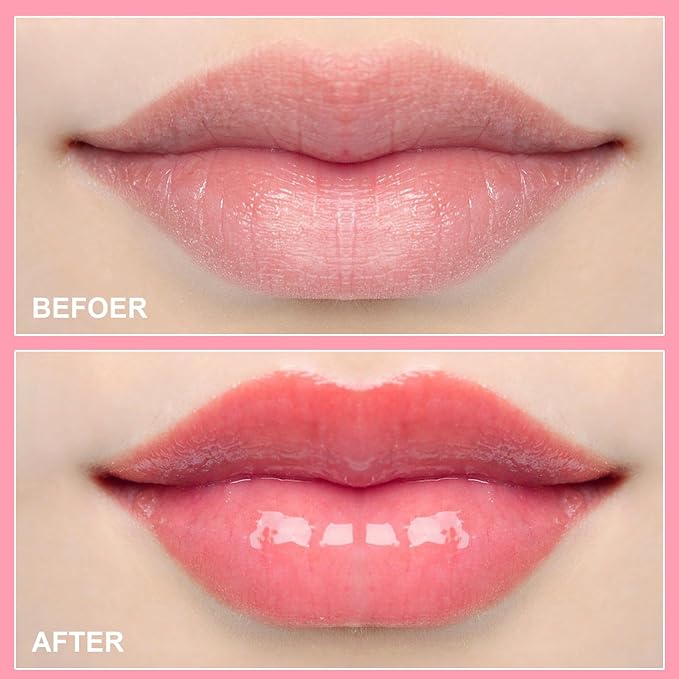 Lip Glowy Balm of Berry Scent,Moisturizing Lip Balm For A Sheer Tint Of Color-10g, Hydrate, Glossy, Lightweight, Moisturize & Tint with Shea Butter-VivaGrace Women