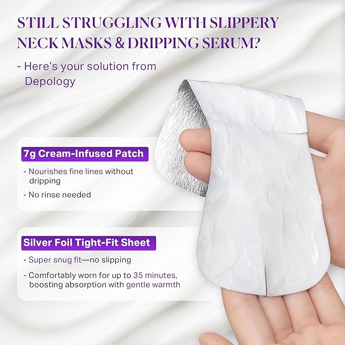 depology Tightening and Lifting Neck Wrinkle Patches with Cream, PDRN Deep Collagen Neck Mask, Firming Patch with PDRN、Collagen and Niacinamide Cream-VivaGrace Women