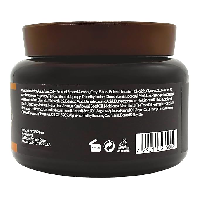 Gold Series Treatment Mask – Deep Hydrating Argan Oil Hair Mask for Dry Damaged, Color Treated and Curly Hair Enriched with Keratin – Sulfate Free Natural Hair Repair Treatment, 18.6oz-VivaGrace Women