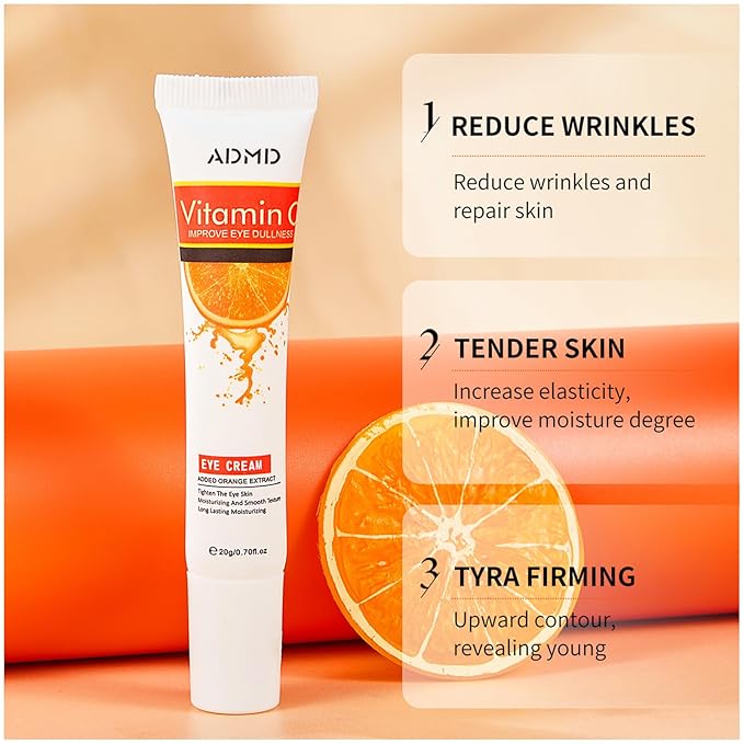 Eye Cream Vitamin C Eye Care Anti-Aging Against Wrinkles and Dark Circles Effective Anti-Aging Moisturizes Reduces Puffiness Dark Circles-VivaGrace Women
