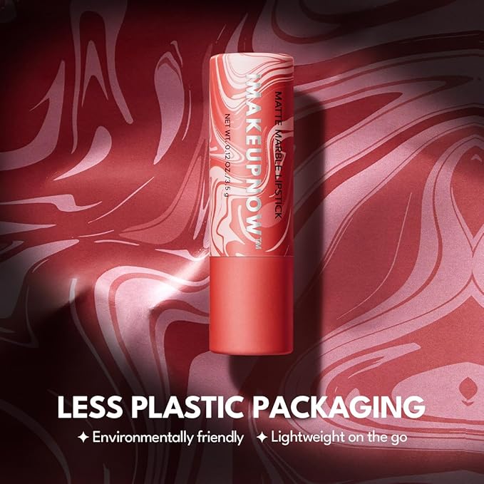 2PCS Marbled Matte Lip Stick Makeup - Velvety Finish | Naked-lip Feel, Full Coverage, D003+D004-VivaGrace Women