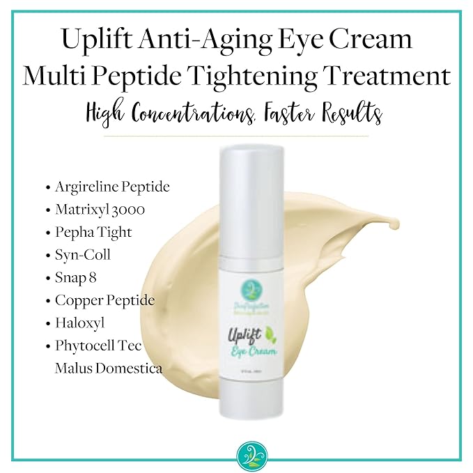 Revitalize Your Eyes: Uplift Anti-Aging Eye Cream for Dark Circles, Wrinkles & Puffiness Peptide Complex Haloxyl Lift Tighten Droopy Lids Argireline Matrixyl Pepha Tight .5 oz-VivaGrace Women
