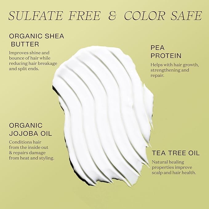 Tea Tree Hair Conditioner - Organic, Sulfate-Free, Color-Safe, Silicone-Free, Cruelty-Free, with Shea Butter and Jojoba Oil-VivaGrace Women