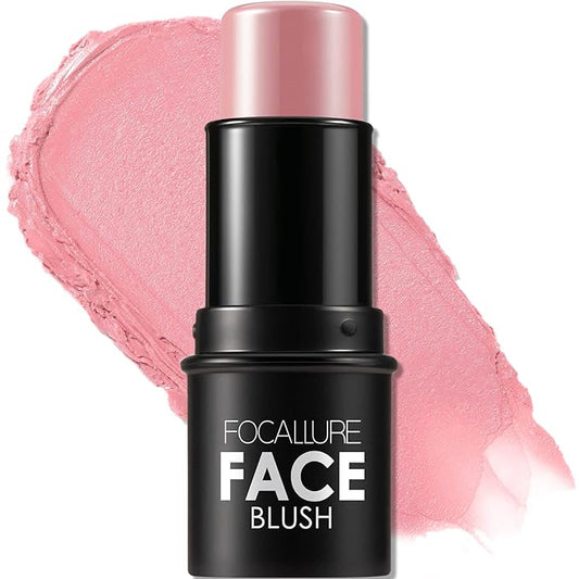 FOCALLURE Cream Blush Makeup,Buildable Blush Stick for Cheeks,Matte and Dewy Finish,Long Wearing,Easy Application,Lightweight Multi Stick,BABY PINK-VivaGrace Women