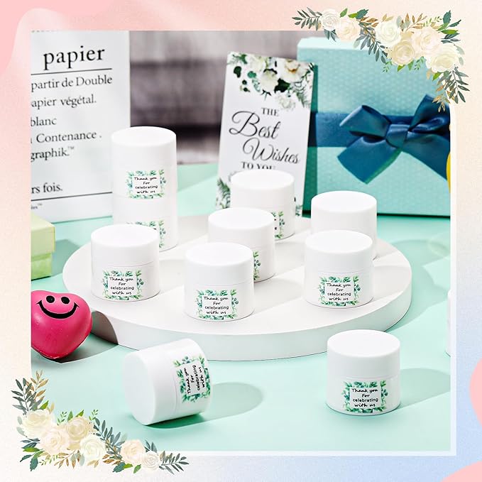 12 Pcs Thank You Lip Sleeping Mask Bulk Bridal Shower Gifts for Guests Thank You for Celebrating with Us Lip Mask Moisturize Nourish for Wedding Bridal Shower Favor Christmas Gift(Eucalyptus)-VivaGrace Women