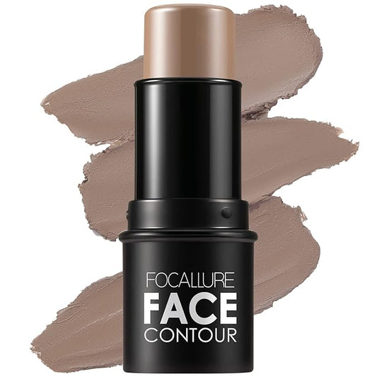 FOCALLURE Cream Contour Stick, Matte Bronzer Stick, Professional Face Shaping & Contouring Stick Makeup, Easy to Apply with Buildable Coverage, Long Lasting & Sweatproof, OAT-VivaGrace Women